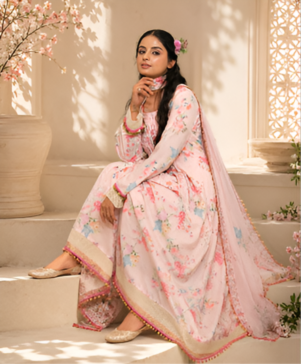 Butter Yellow Festive Embroidered Anarkali 2
