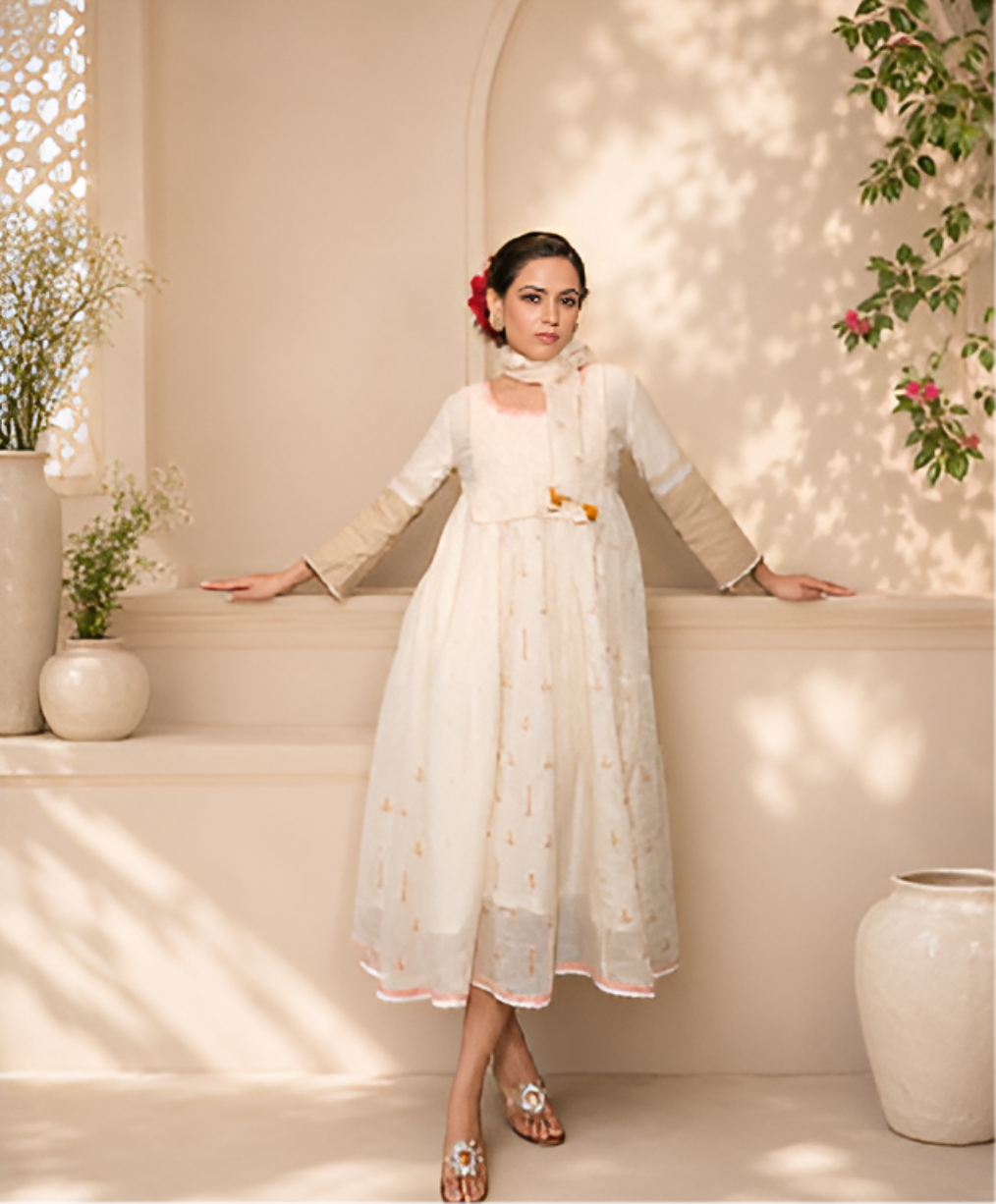 Butter Yellow Festive Embroidered Anarkali 3