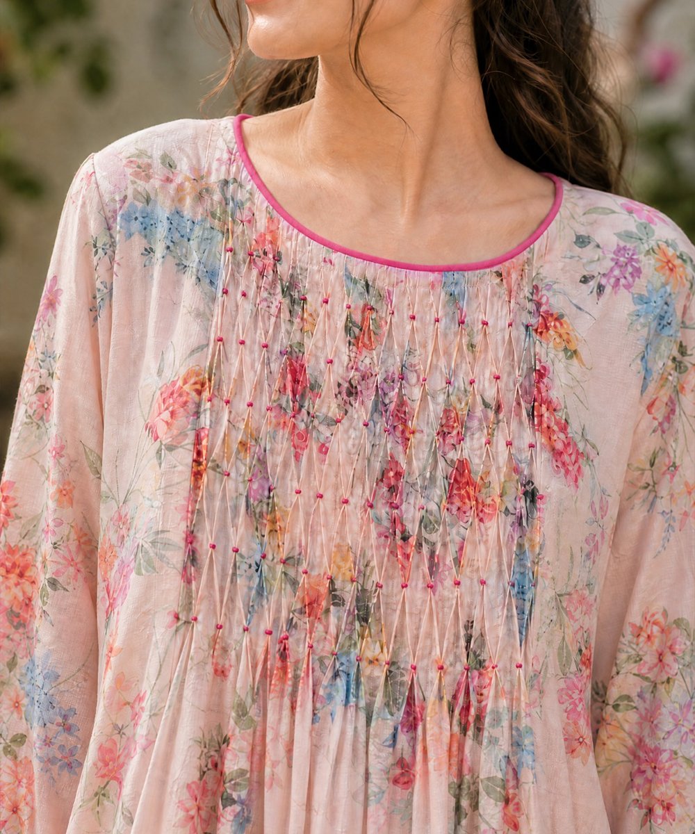 Blush Floral Dress - Image 3